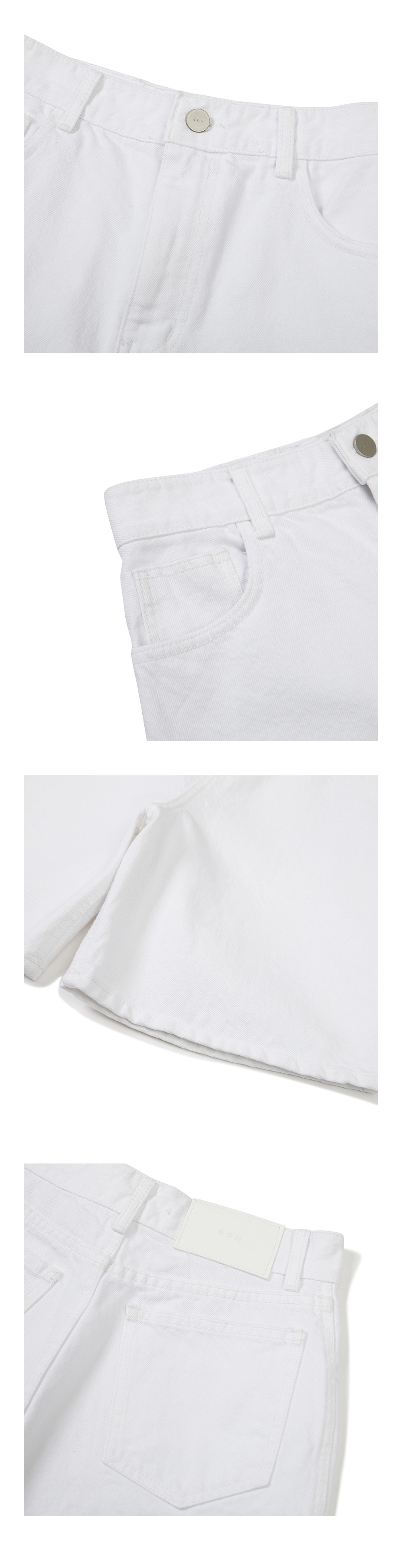 23SU WHITE SHORT DENIM / WHITE