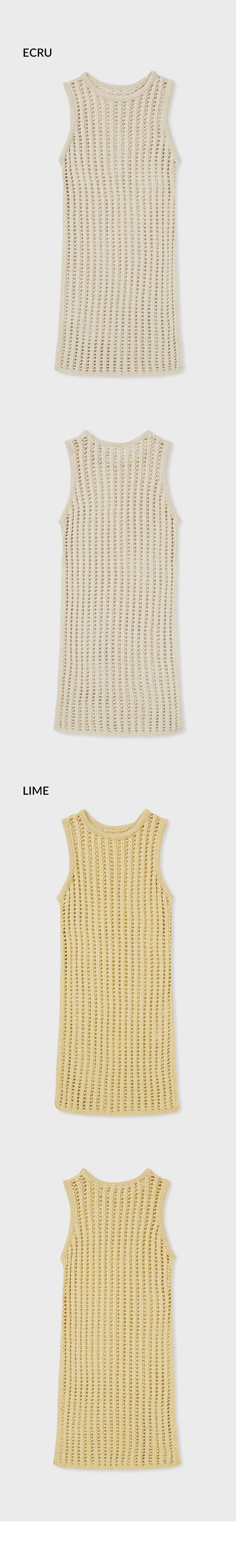 24SP NET SLIT DRESS / 2 COLOR