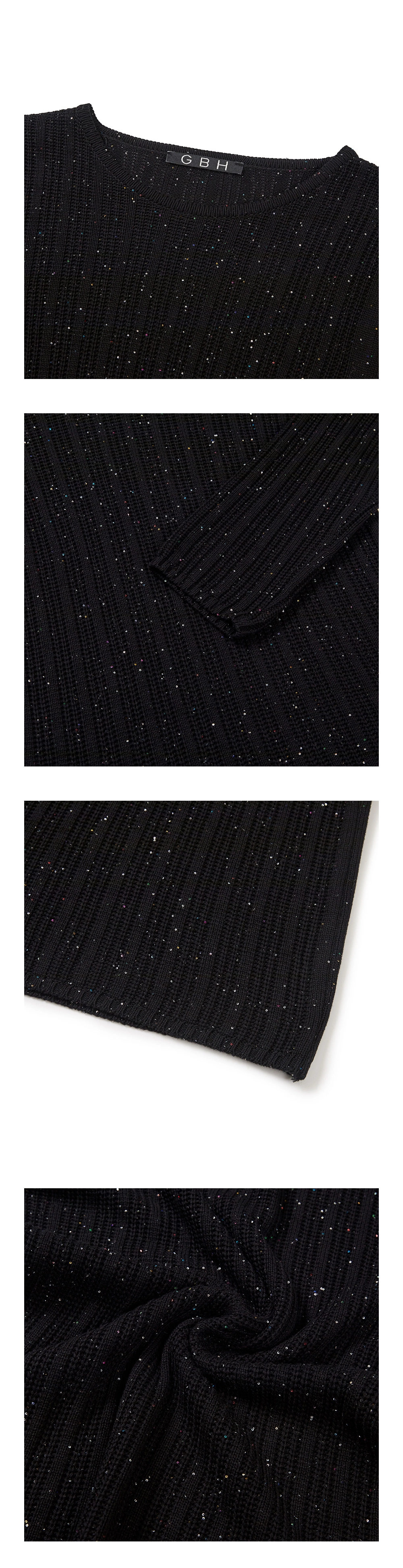 24SP SPANGLE YARN LINE KNIT / 2 COLOR