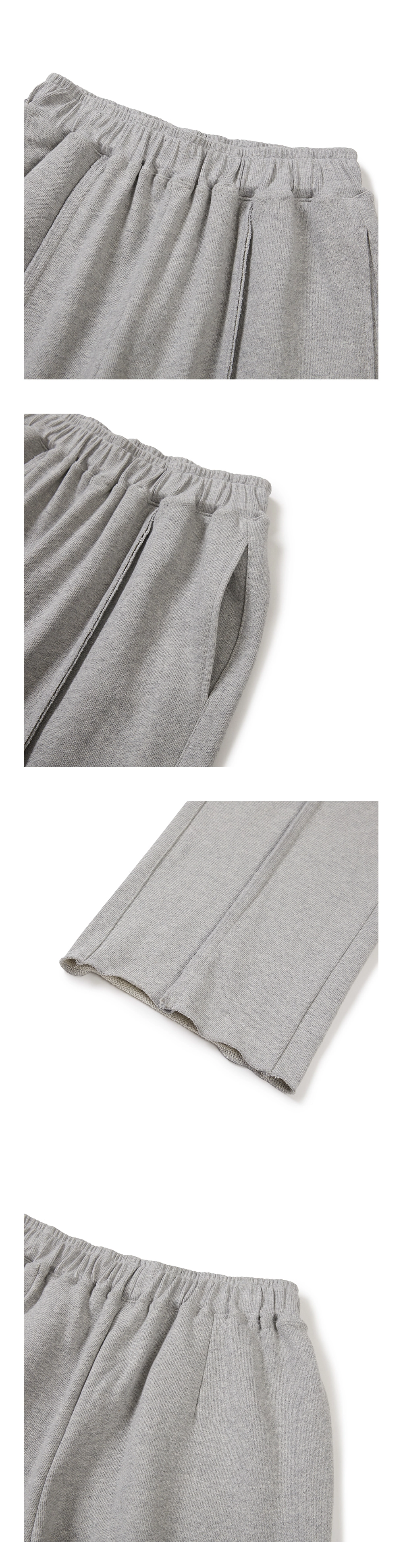 24SP OUTSTITCH LINE SWEAT PANTS / MELANGE GREY