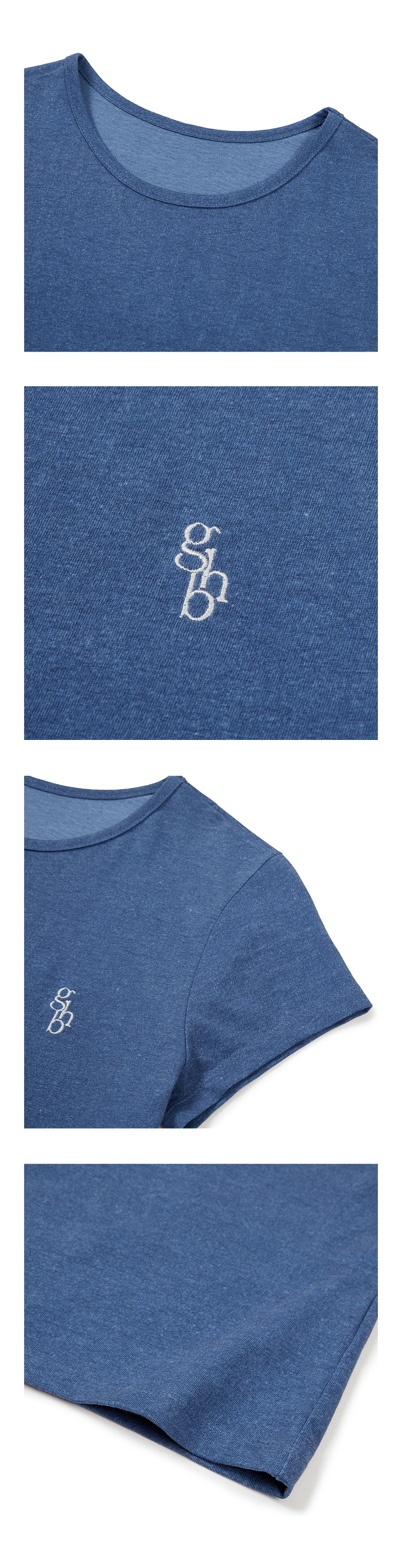 23SU CAP SLEEVE TOP VINTAGE BLUE