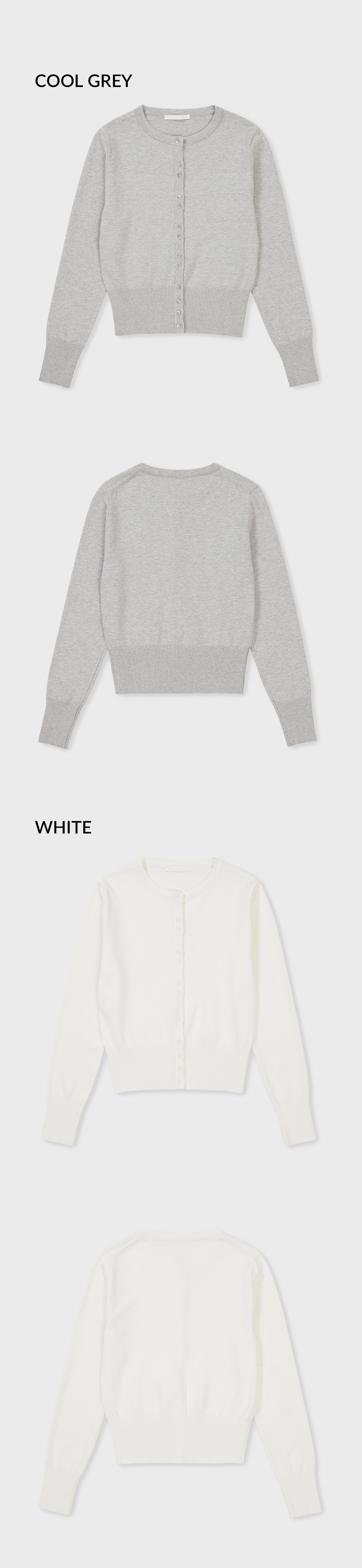 24SP BUTTON CARDIGAN / WHITE