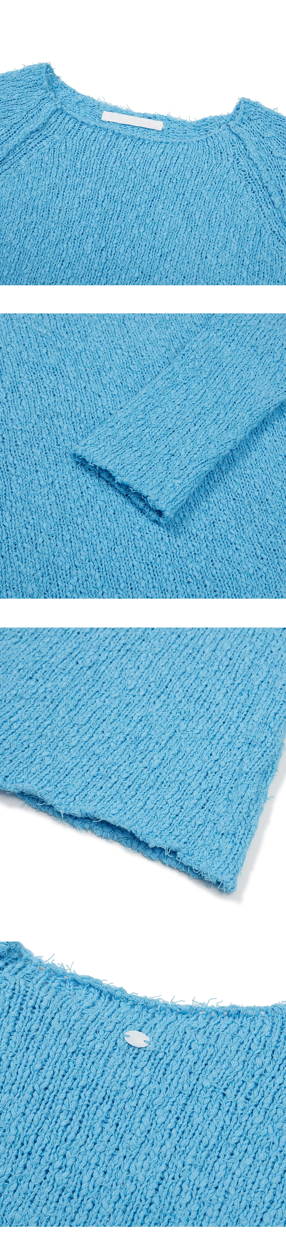 23SP TWISTED YARN BOAT NECK KNIT / MARINA BLUE