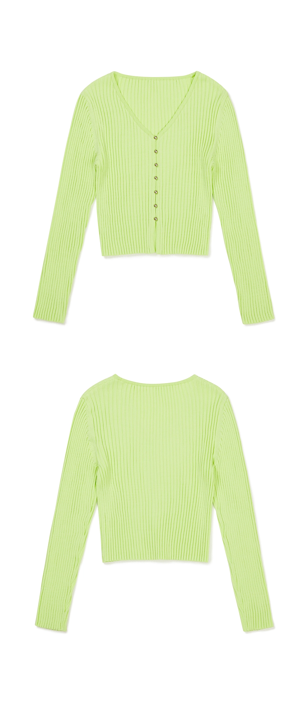 23SP BALL BUTTON CARDIGAN / ACID GREEN
