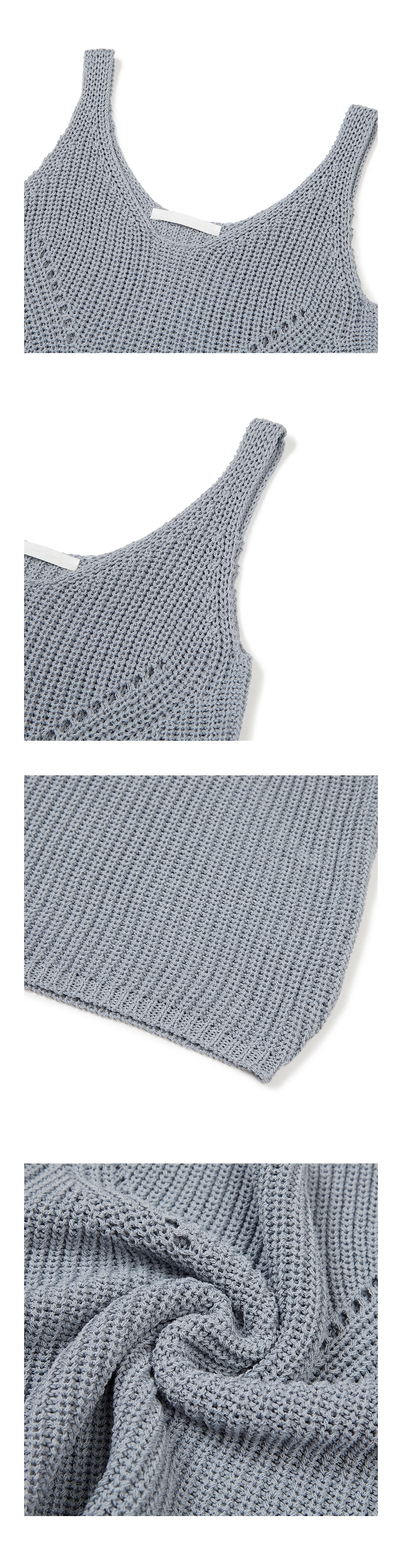 23SU V-NECK SLEEVELESS KNIT / BLUE GREY
