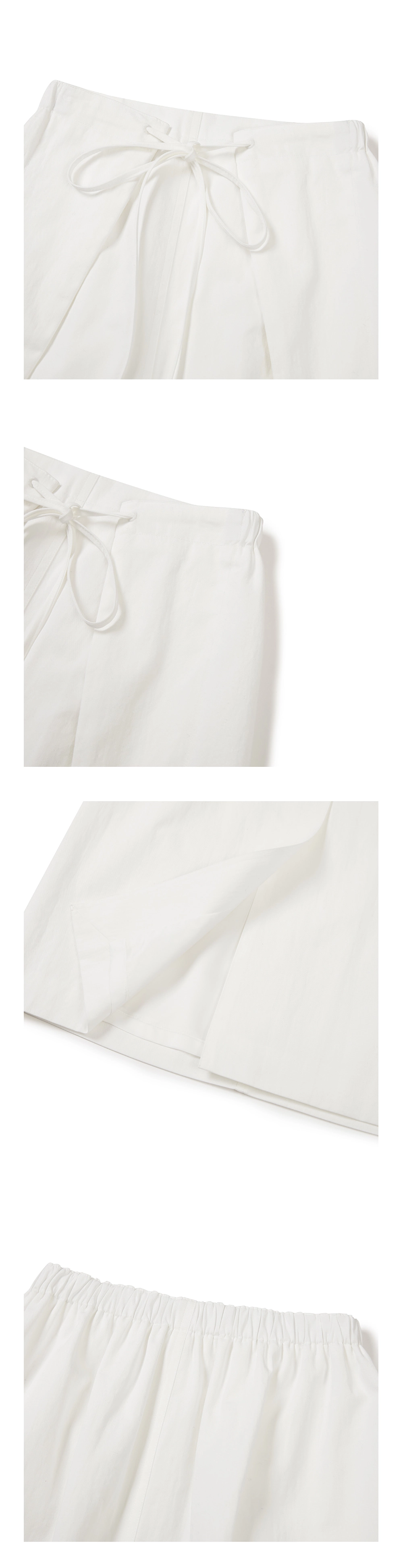 24SP STRING FOLDED SKIRT / WHITE