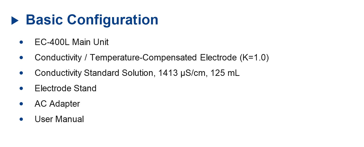 EC-400L Laboratory Conductivity/Salinity/Temp Meter