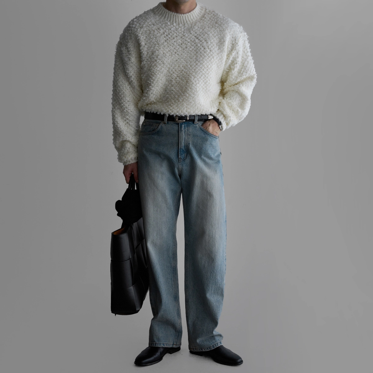 긴팔 티셔츠 모델 착용 이미지-S453L32