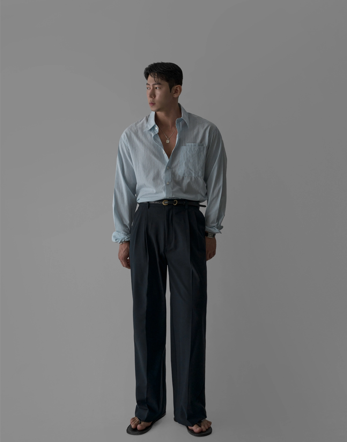 바지 모델 착용 이미지-S383L27