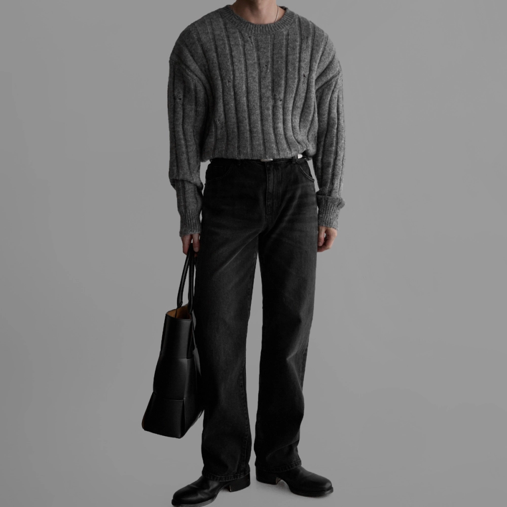 긴팔 티셔츠 모델 착용 이미지-S462L18
