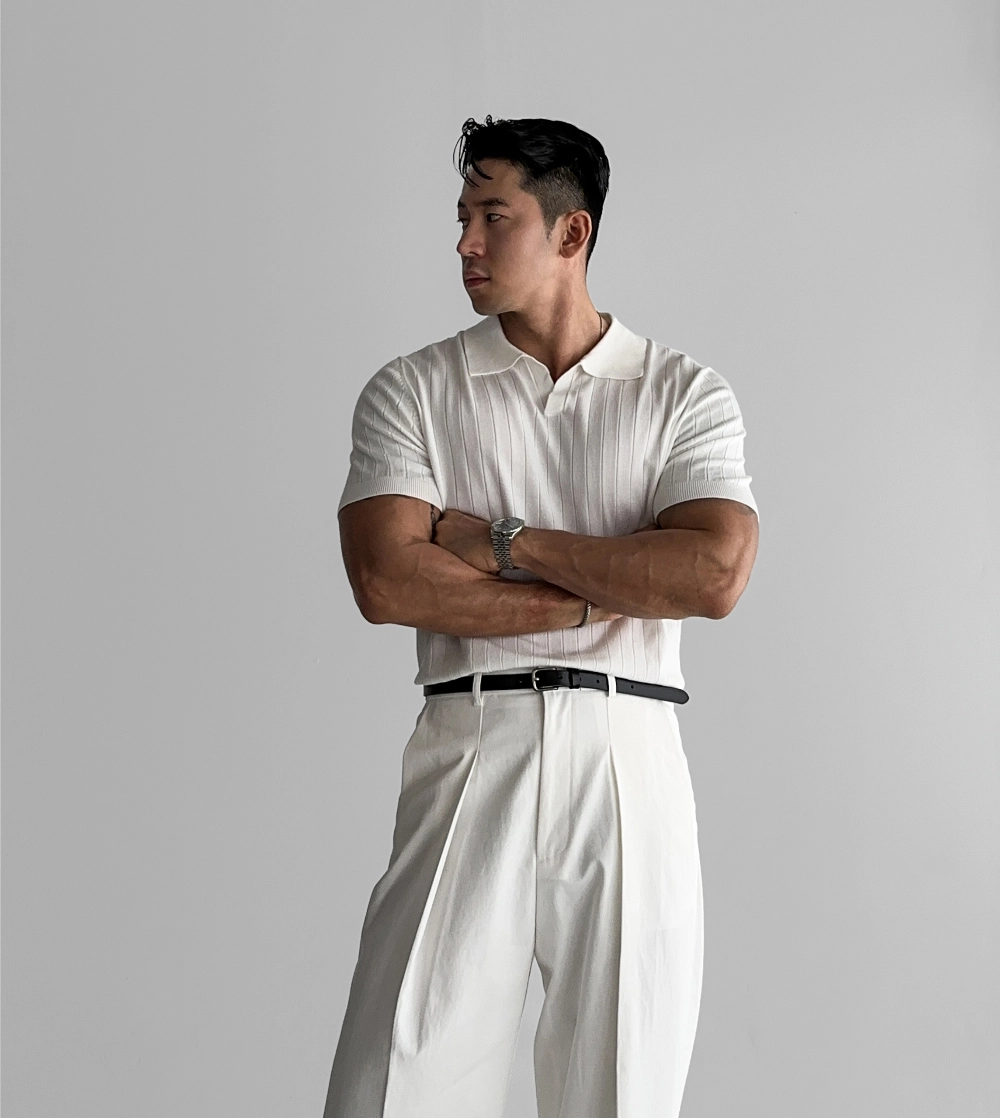 반팔 티셔츠 모델 착용 이미지-S460L19