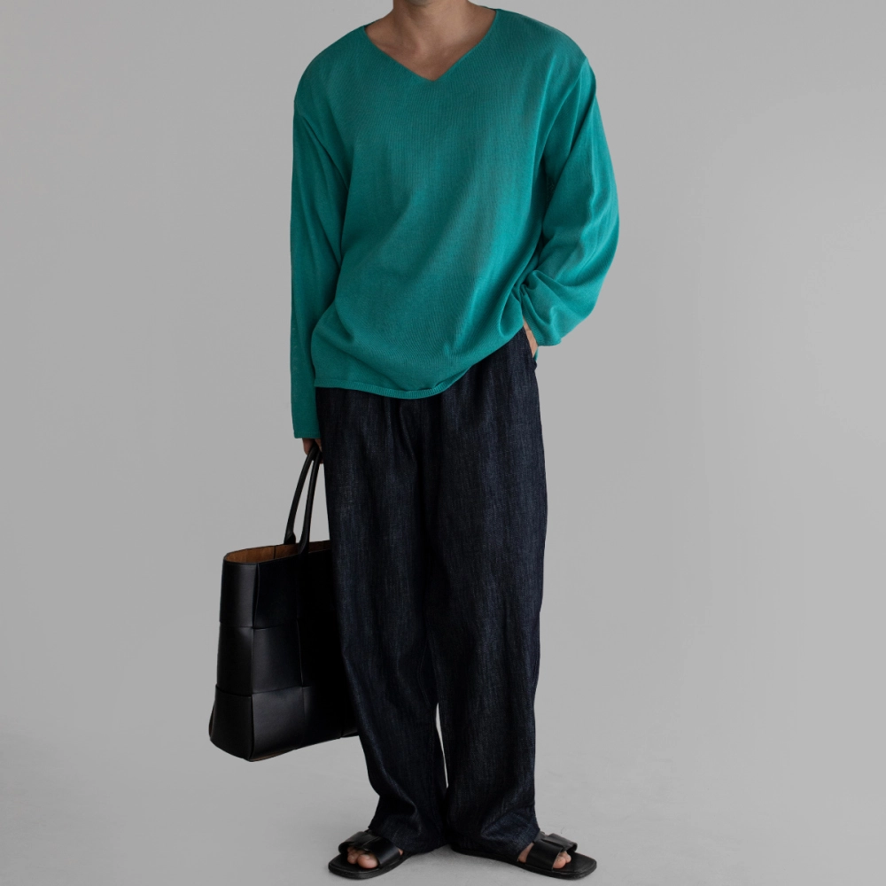 바지 모델 착용 이미지-S345L7