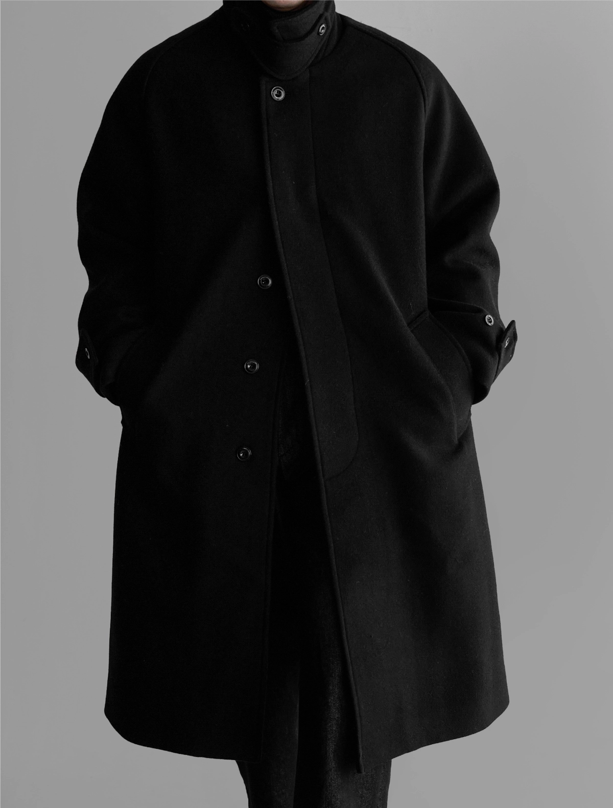 코트 모델 착용 이미지-S443L21