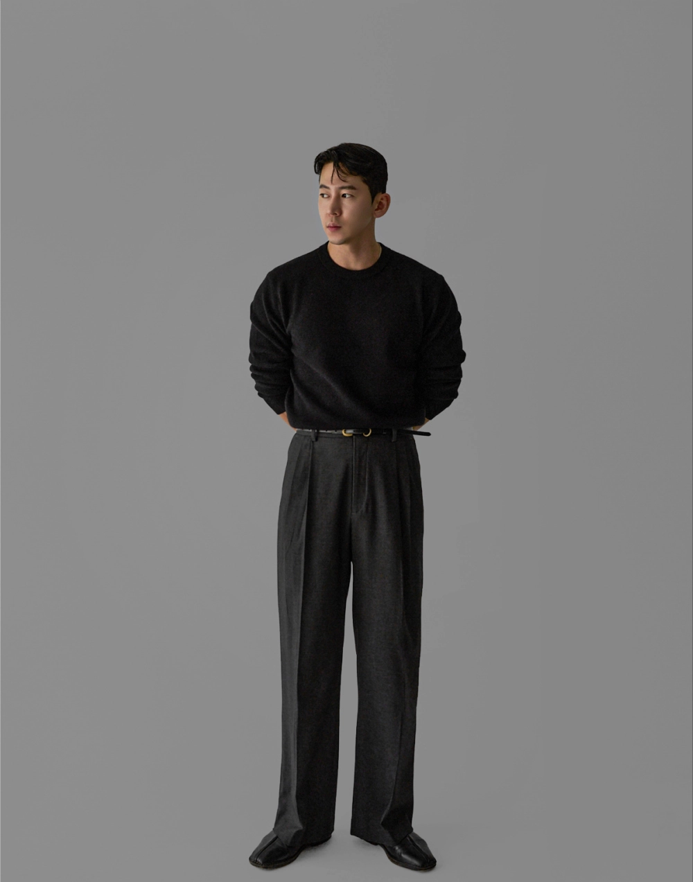 긴팔 티셔츠 모델 착용 이미지-S480L4
