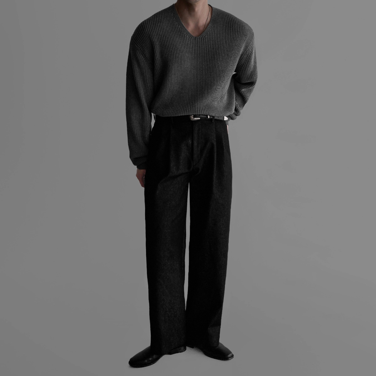 긴팔 티셔츠 모델 착용 이미지-S465L27