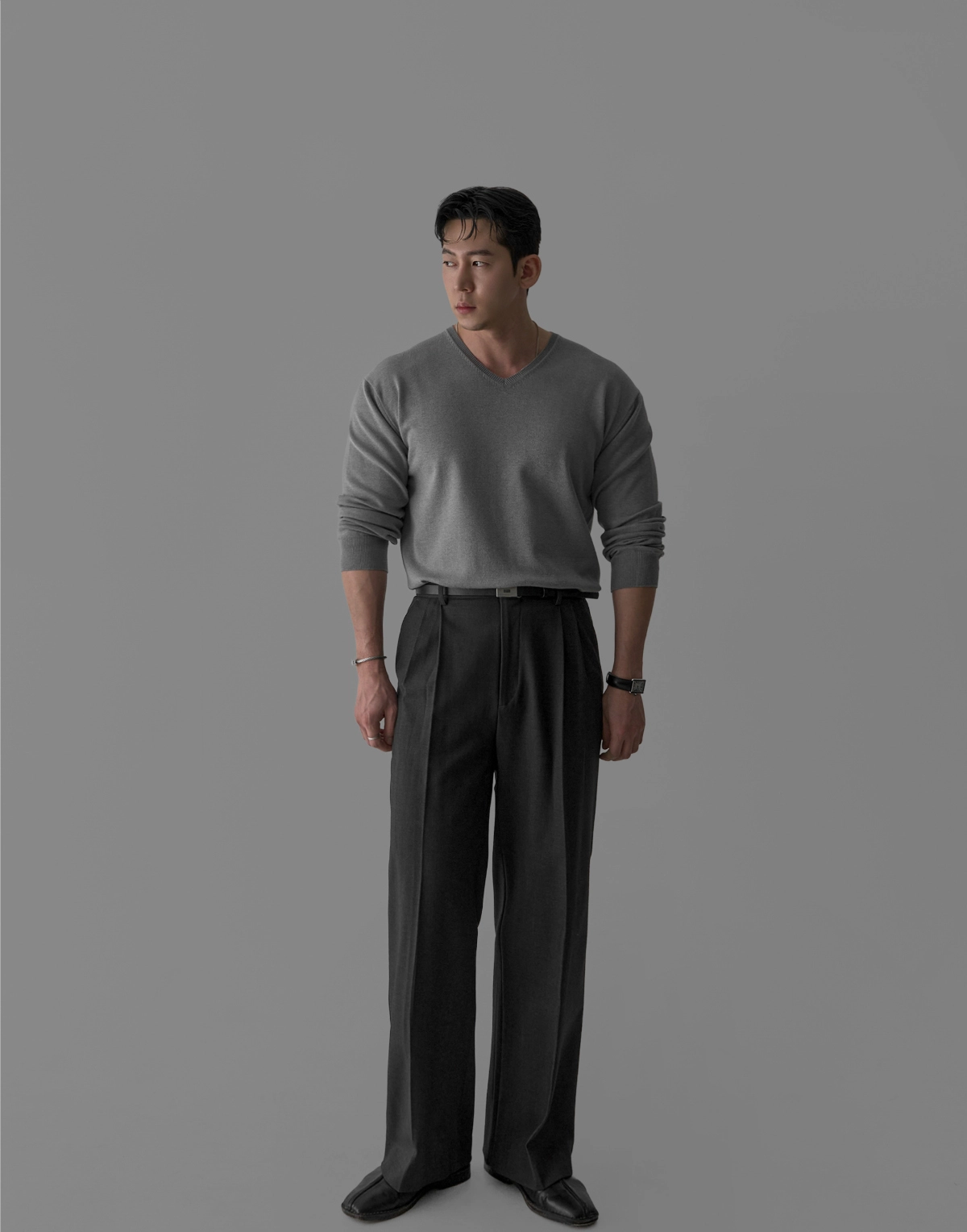 긴팔 티셔츠 모델 착용 이미지-S431L20