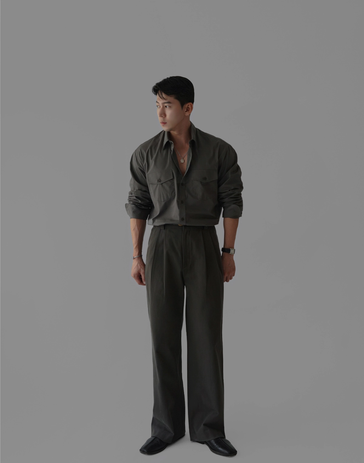 바지 모델 착용 이미지-S465L2