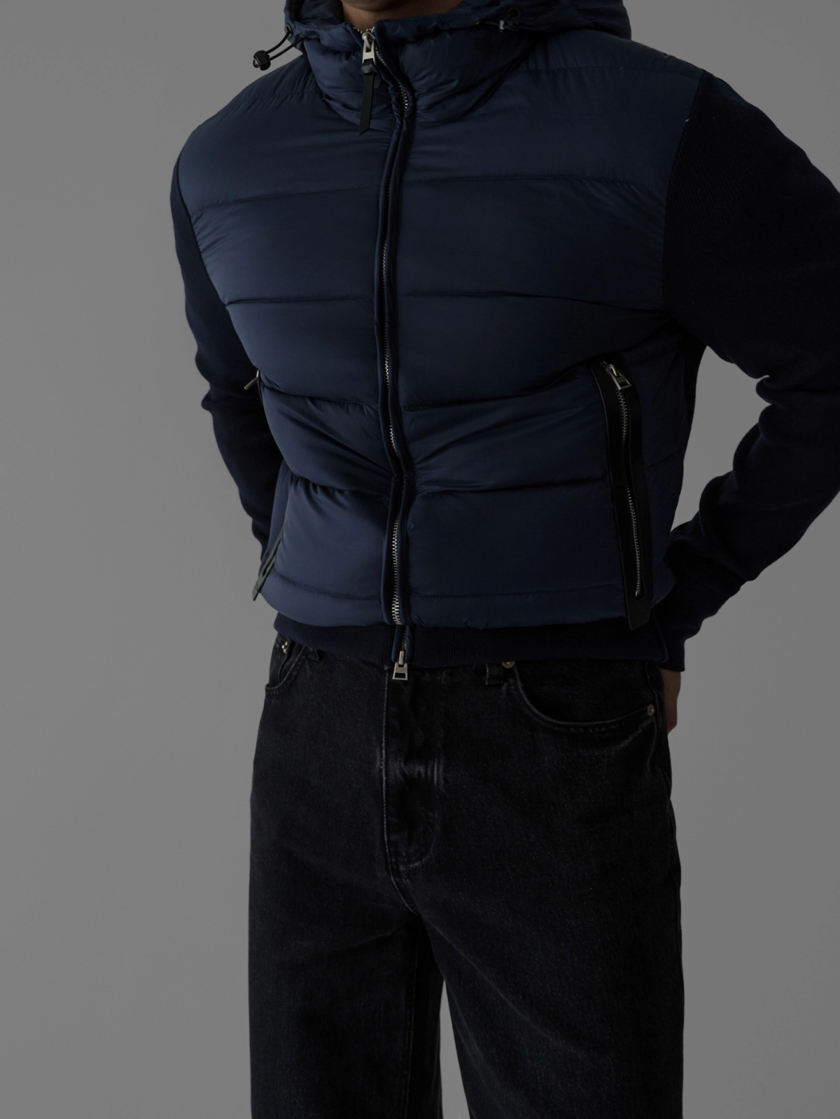 패딩 모델 착용 이미지-S509L17