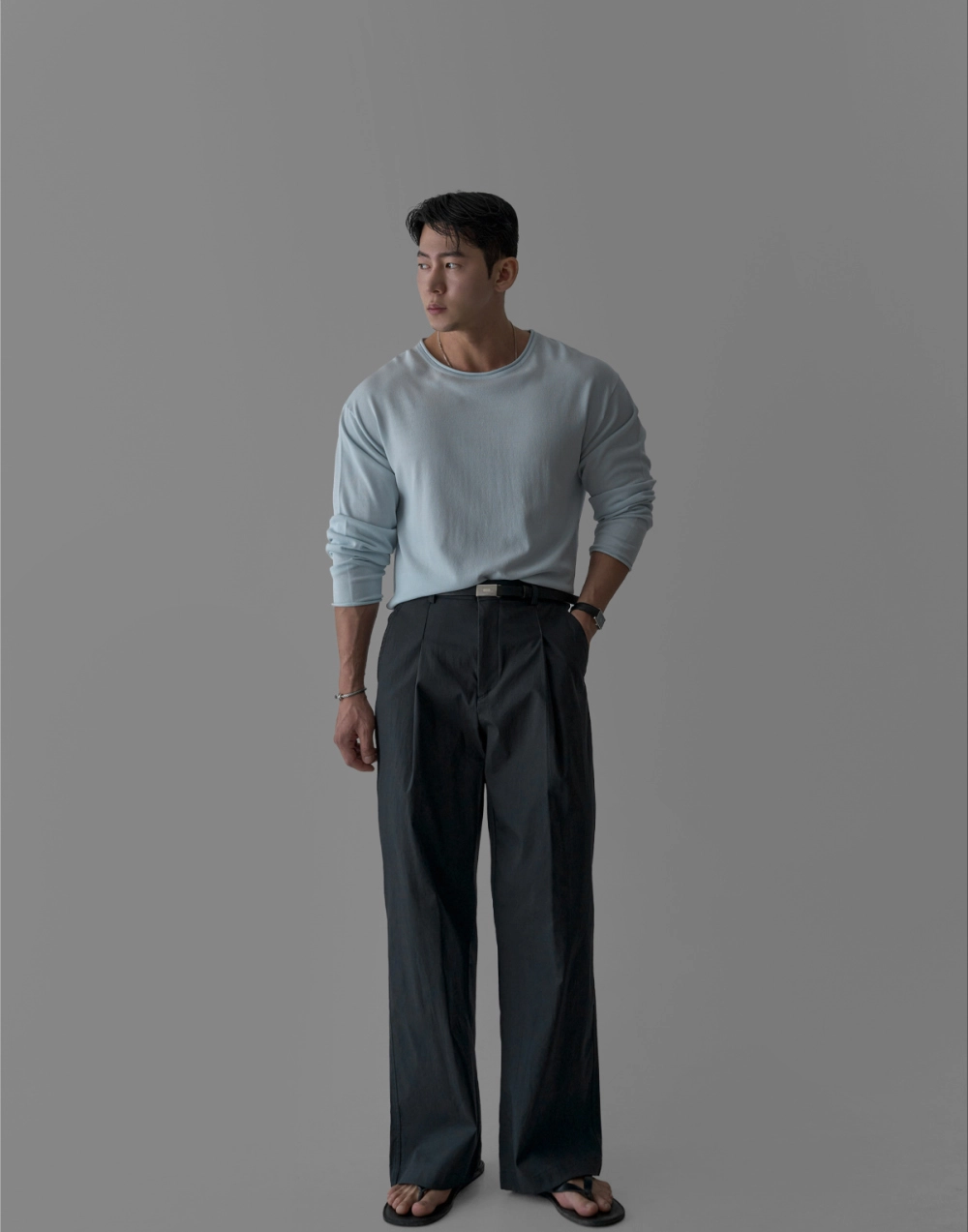 바지 모델 착용 이미지-S425L15