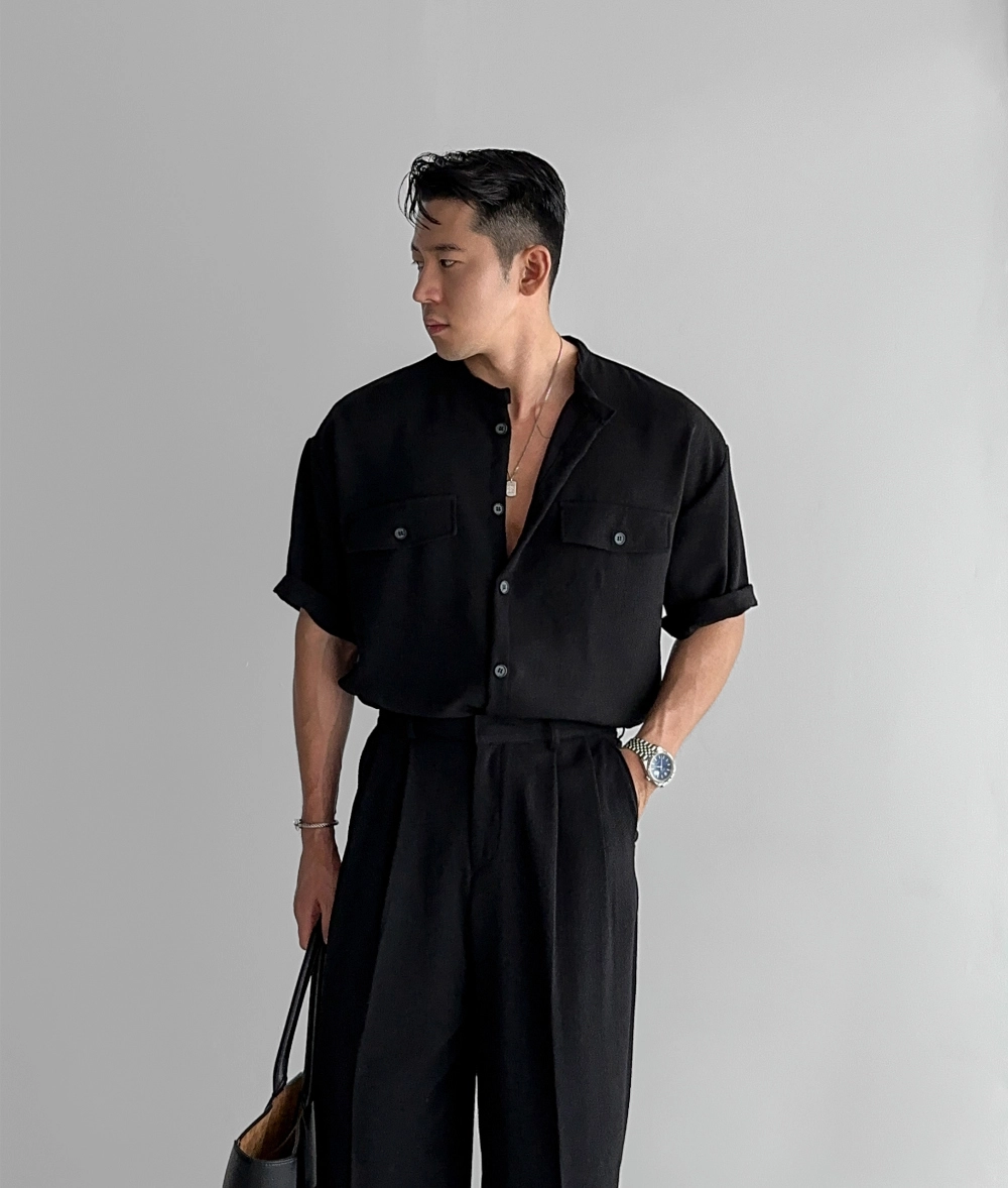 반팔 티셔츠 모델 착용 이미지-S428L12