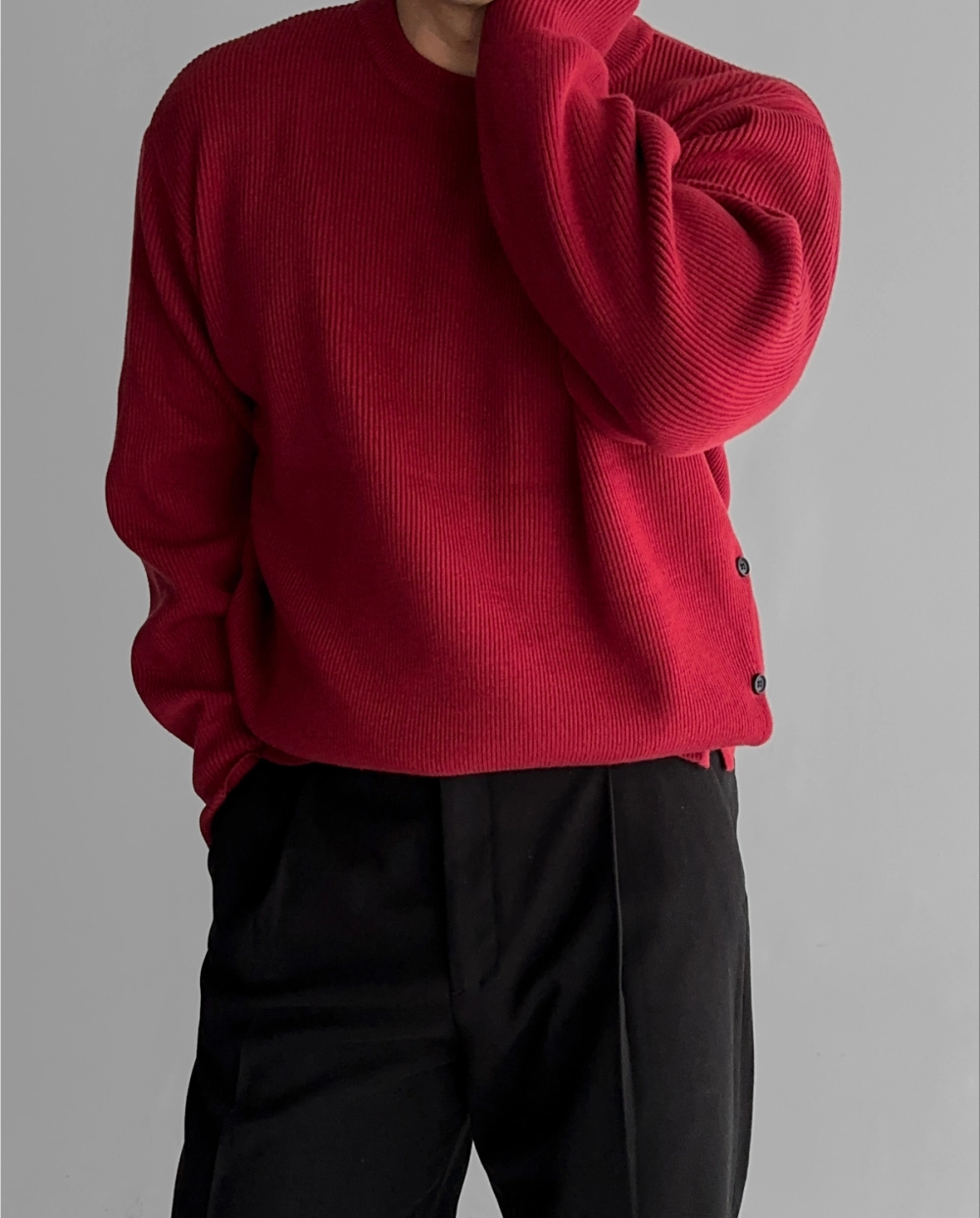 긴팔 티셔츠 모델 착용 이미지-S127L10