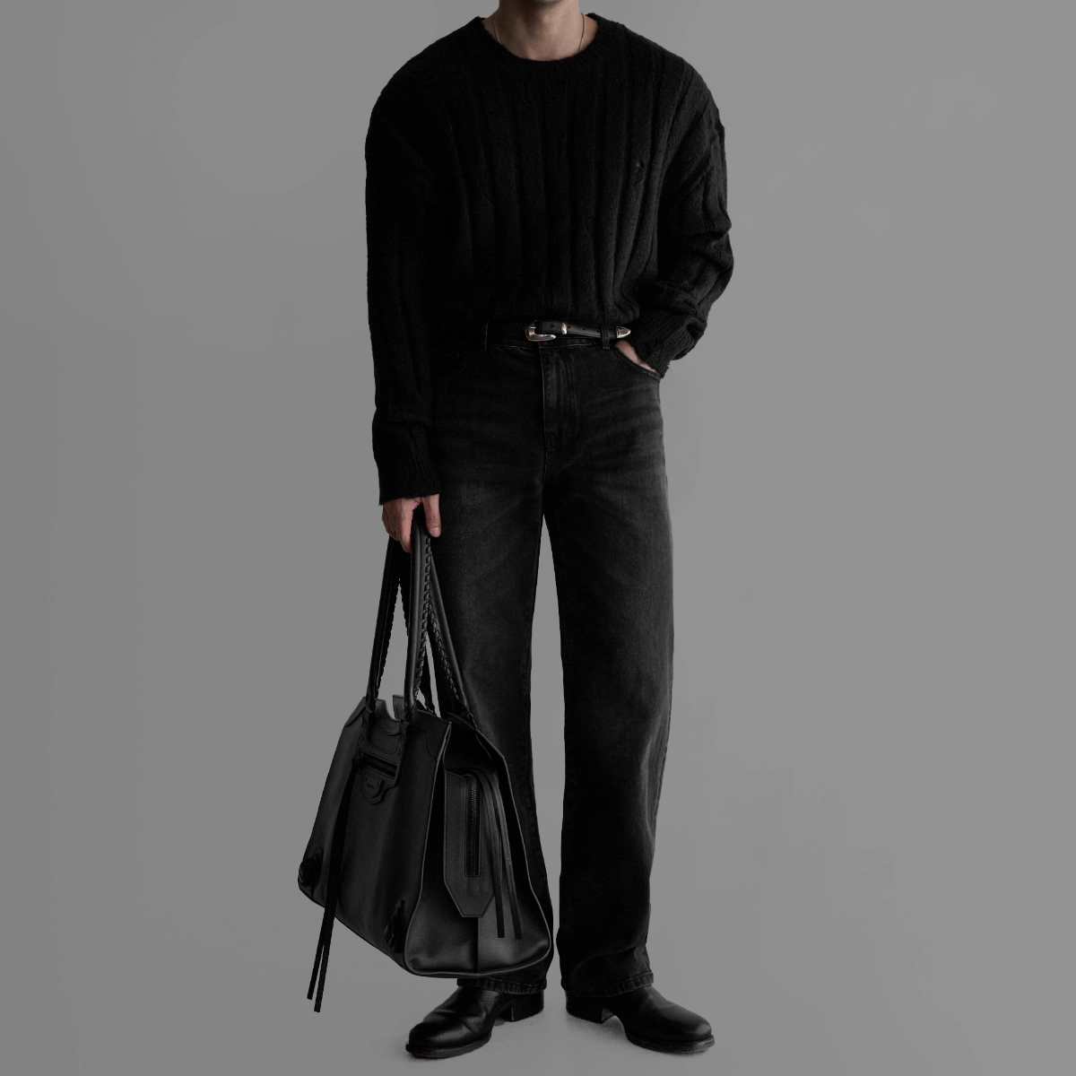 긴팔 티셔츠 모델 착용 이미지-S462L28