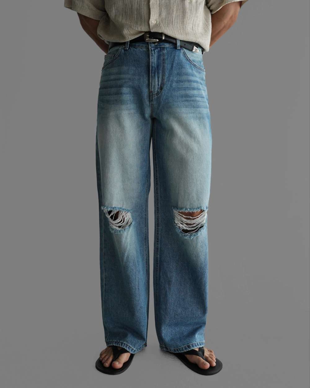 바지 모델 착용 이미지-S410L3