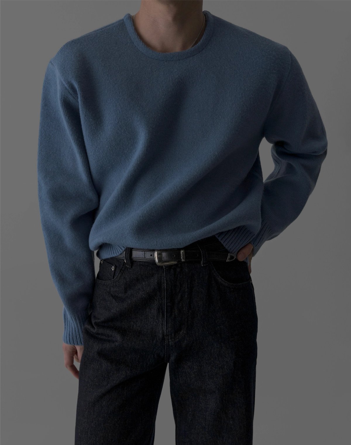 긴팔 티셔츠 모델 착용 이미지-S483L19