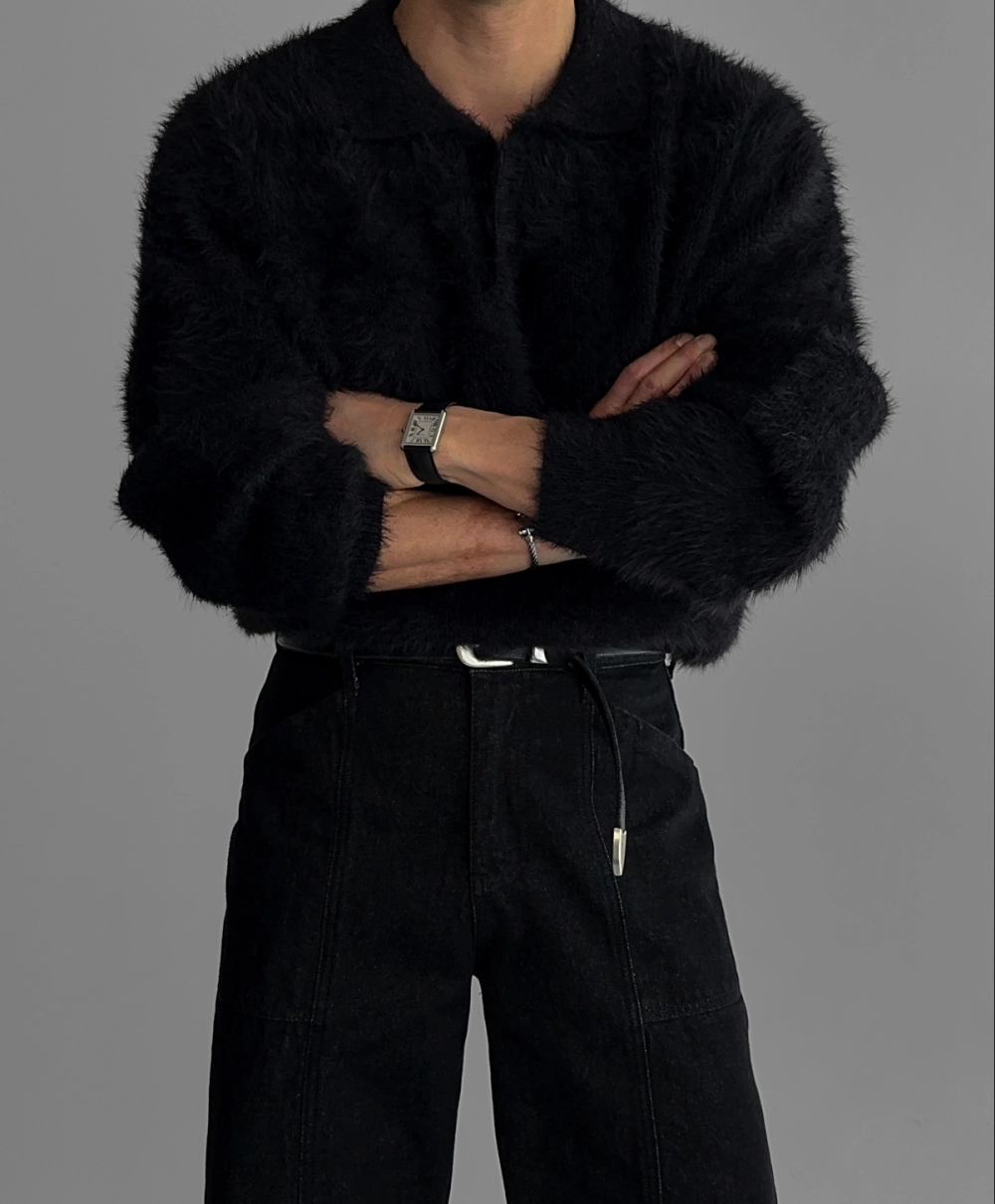 긴팔 티셔츠 모델 착용 이미지-S58L28