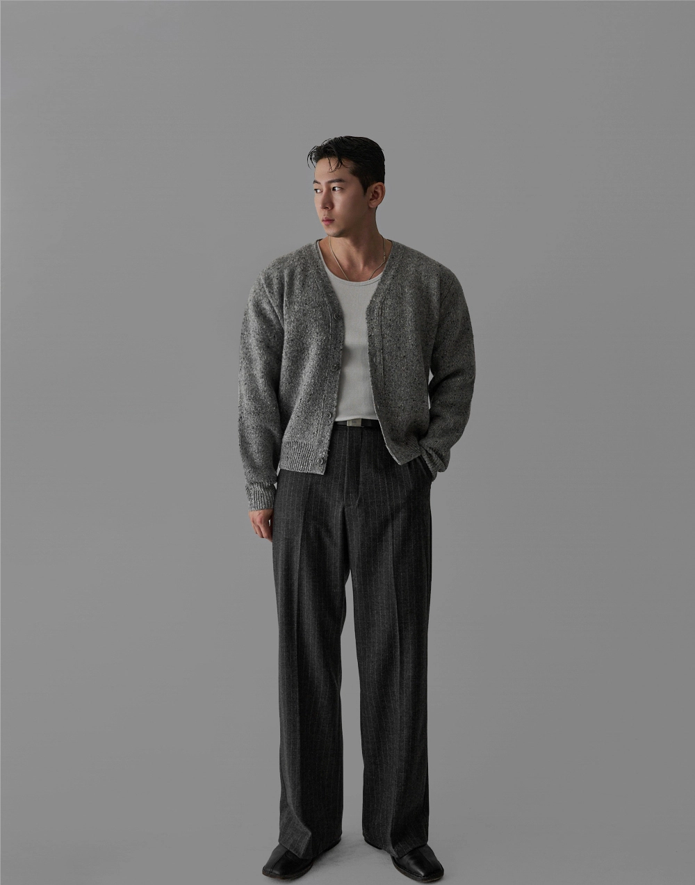 카디건 모델 착용 이미지-S912L1