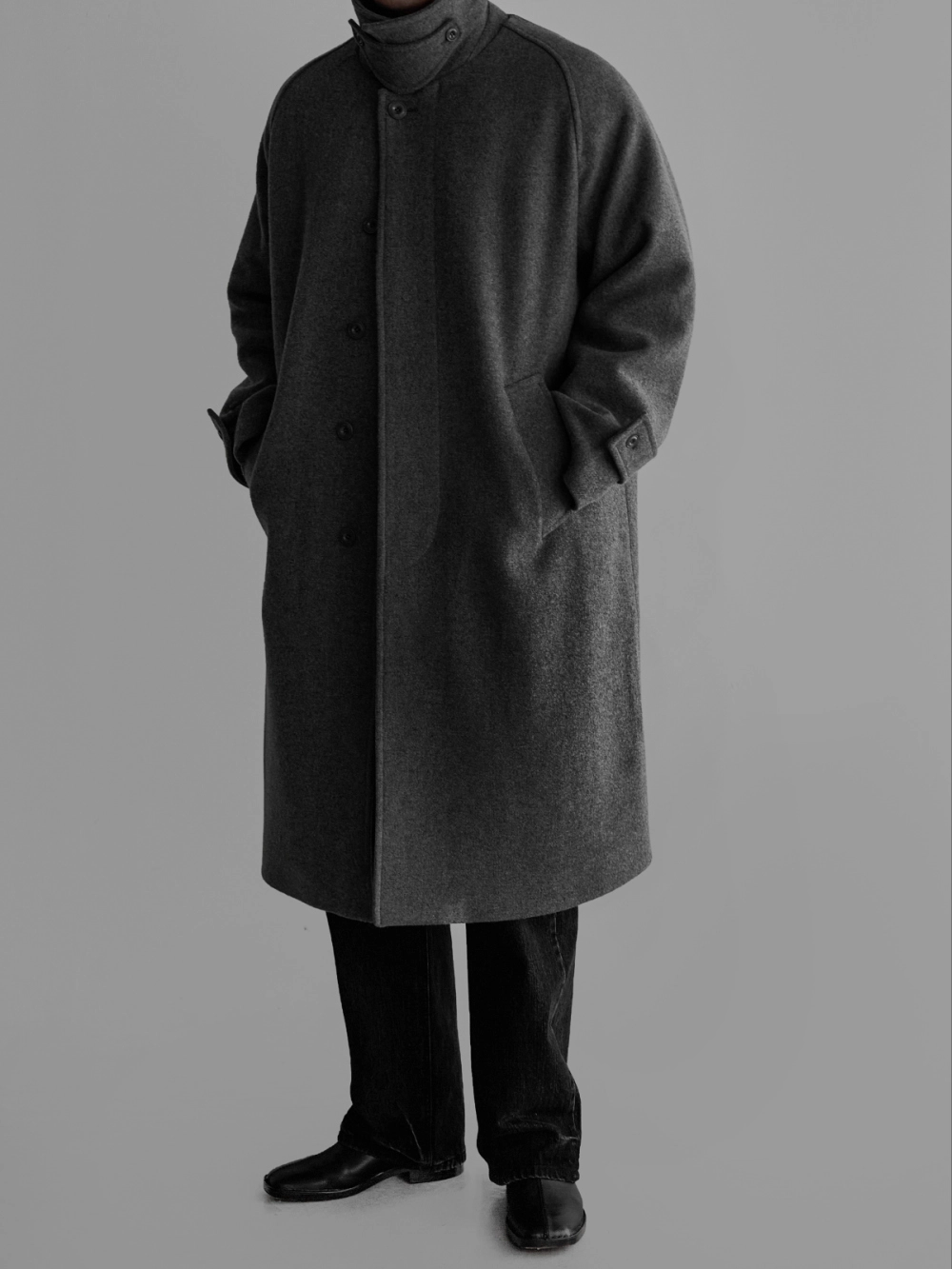 코트 모델 착용 이미지-S443L27