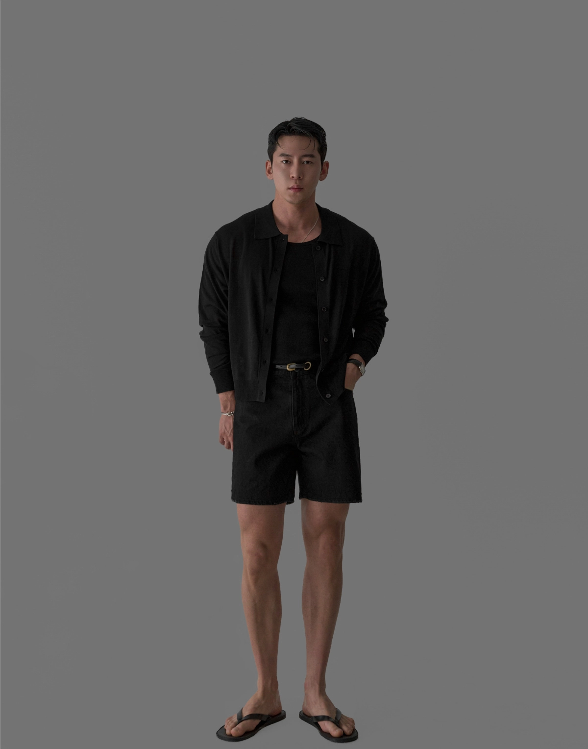 카디건 모델 착용 이미지-S459L35