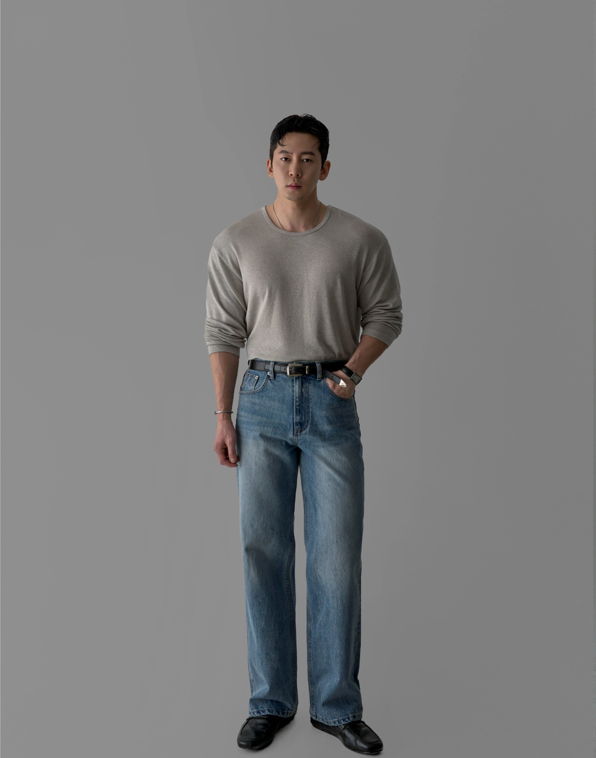 바지 모델 착용 이미지-S416L10