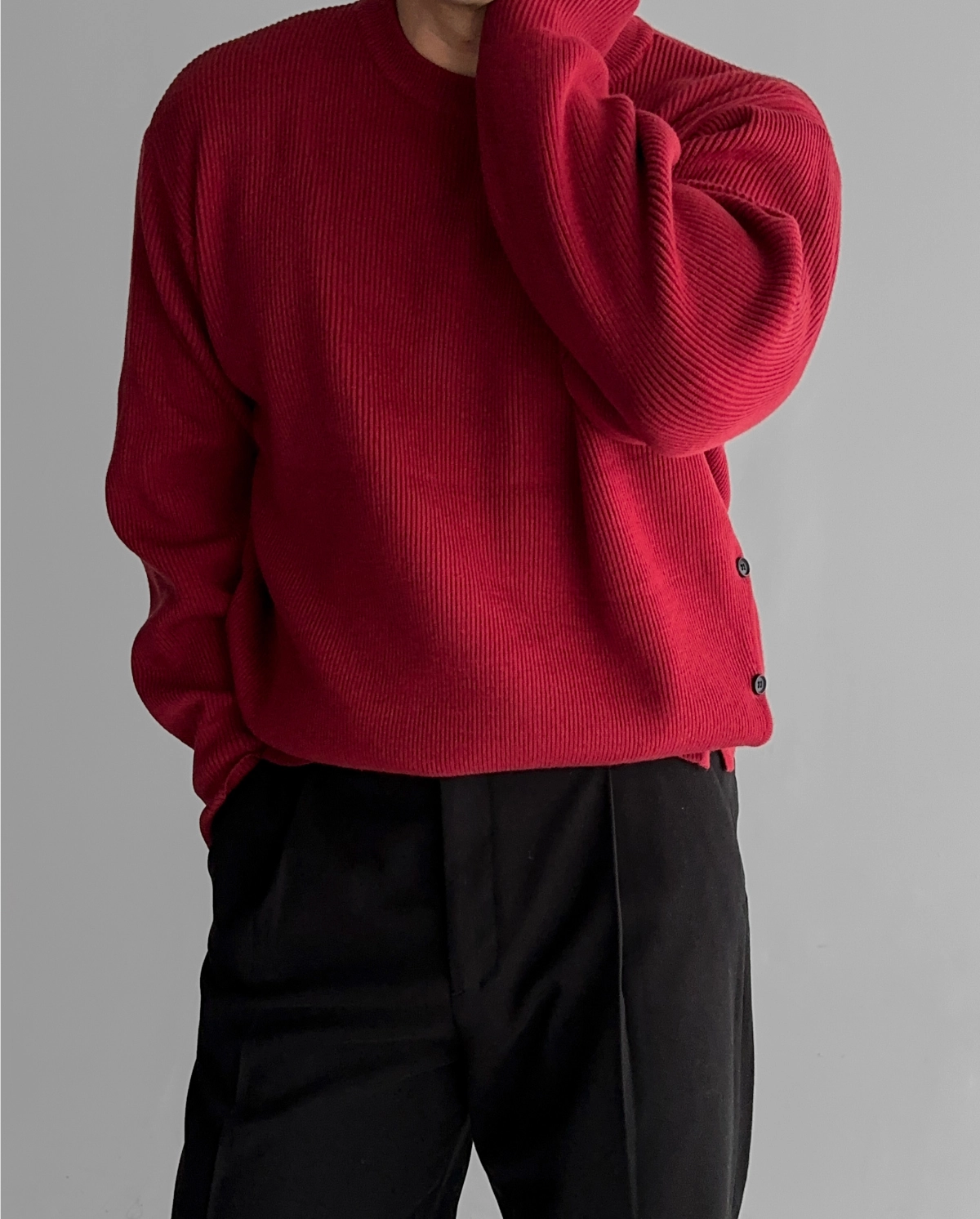 긴팔 티셔츠 모델 착용 이미지-S127L10