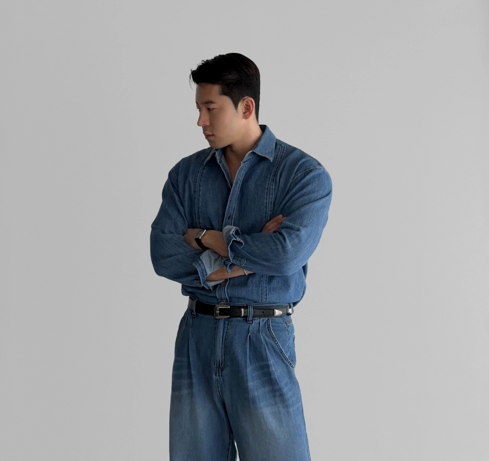멜빵 스커트/바지 모델 착용 이미지-S841L20
