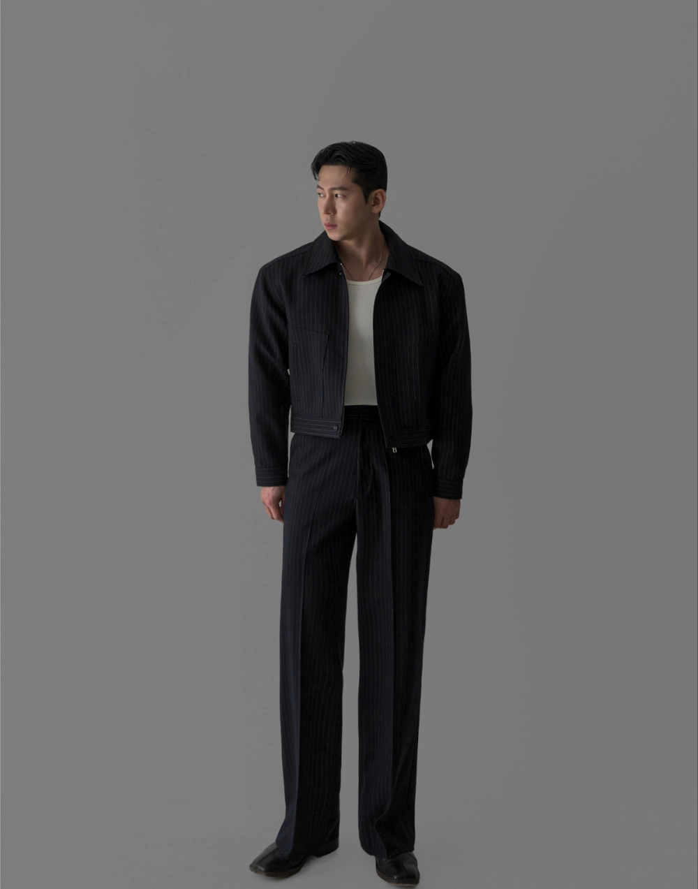 바지 모델 착용 이미지-S385L14