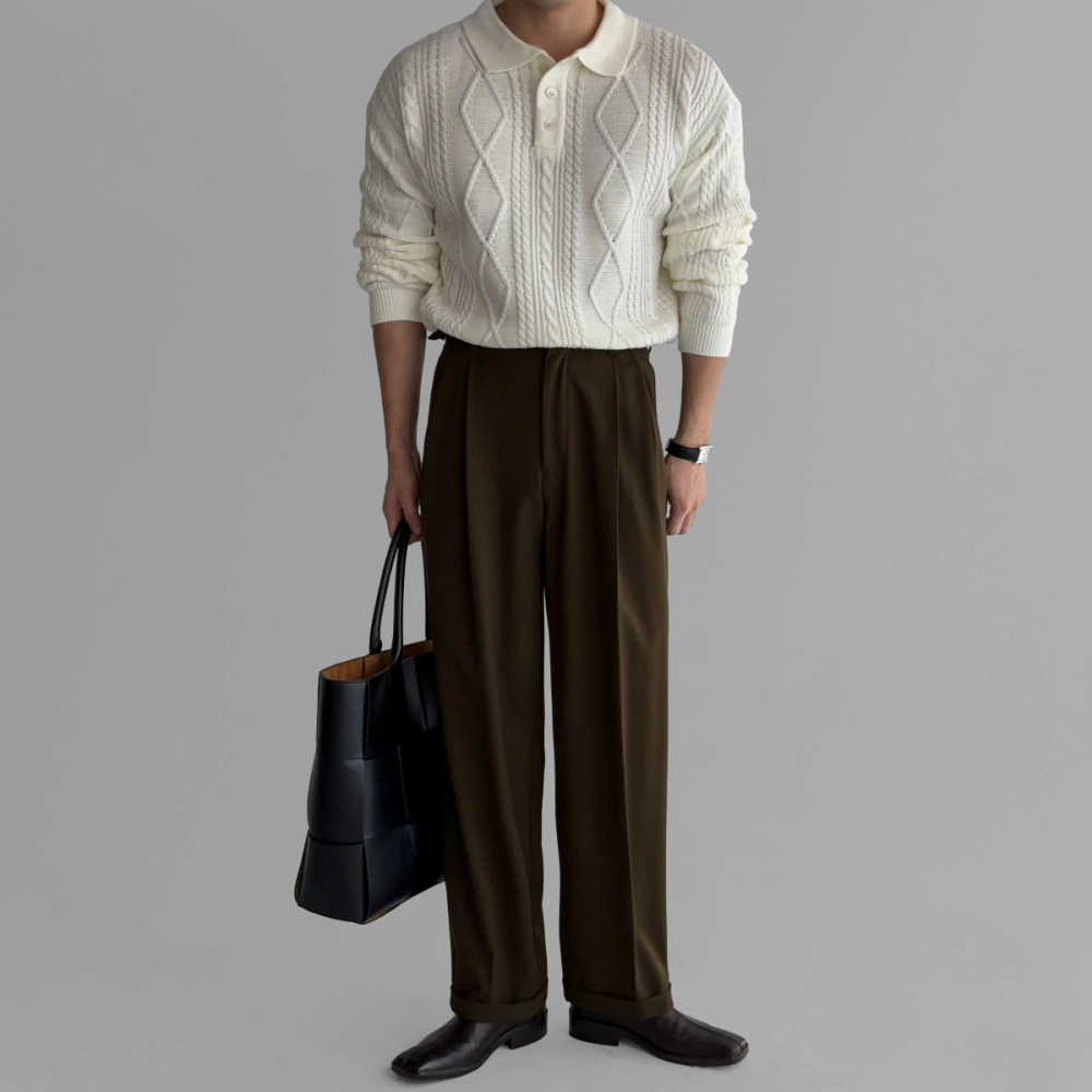긴팔 티셔츠 모델 착용 이미지-S211L7