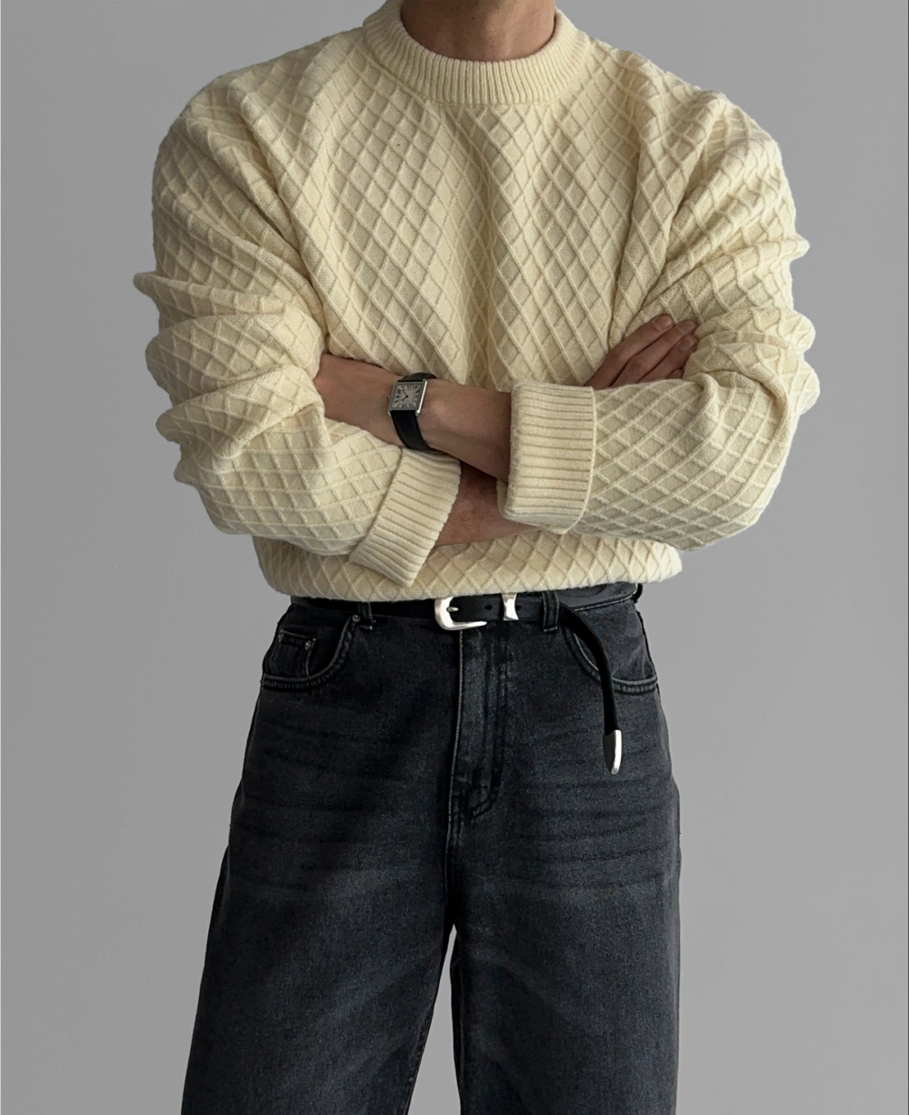긴팔 티셔츠 모델 착용 이미지-S157L35
