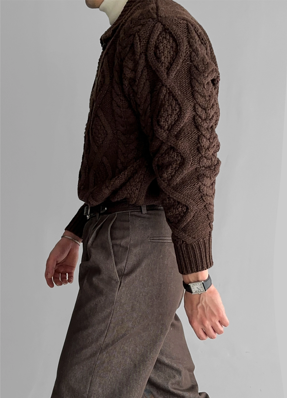 카디건 모델 착용 이미지-S129L38