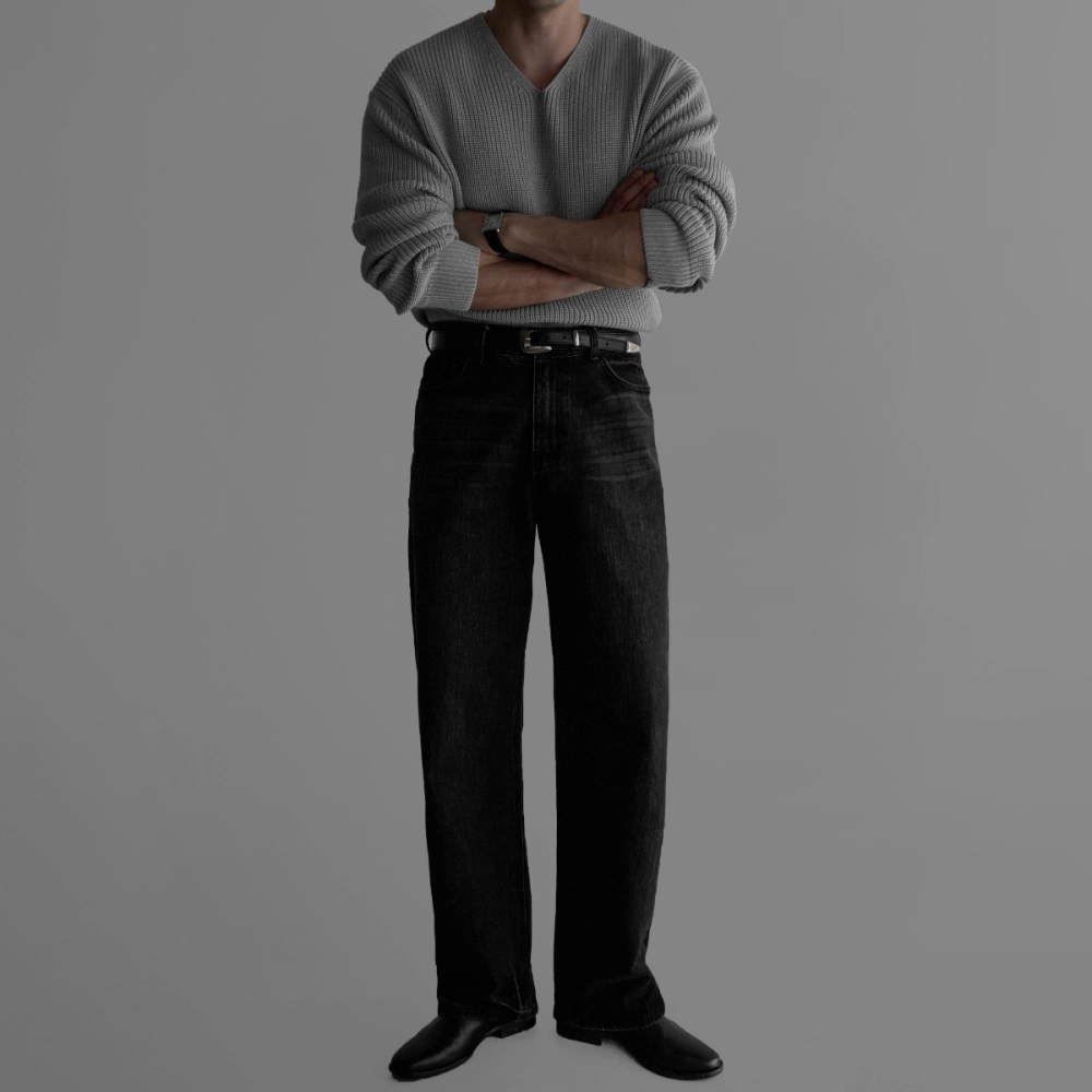 긴팔 티셔츠 모델 착용 이미지-S465L15