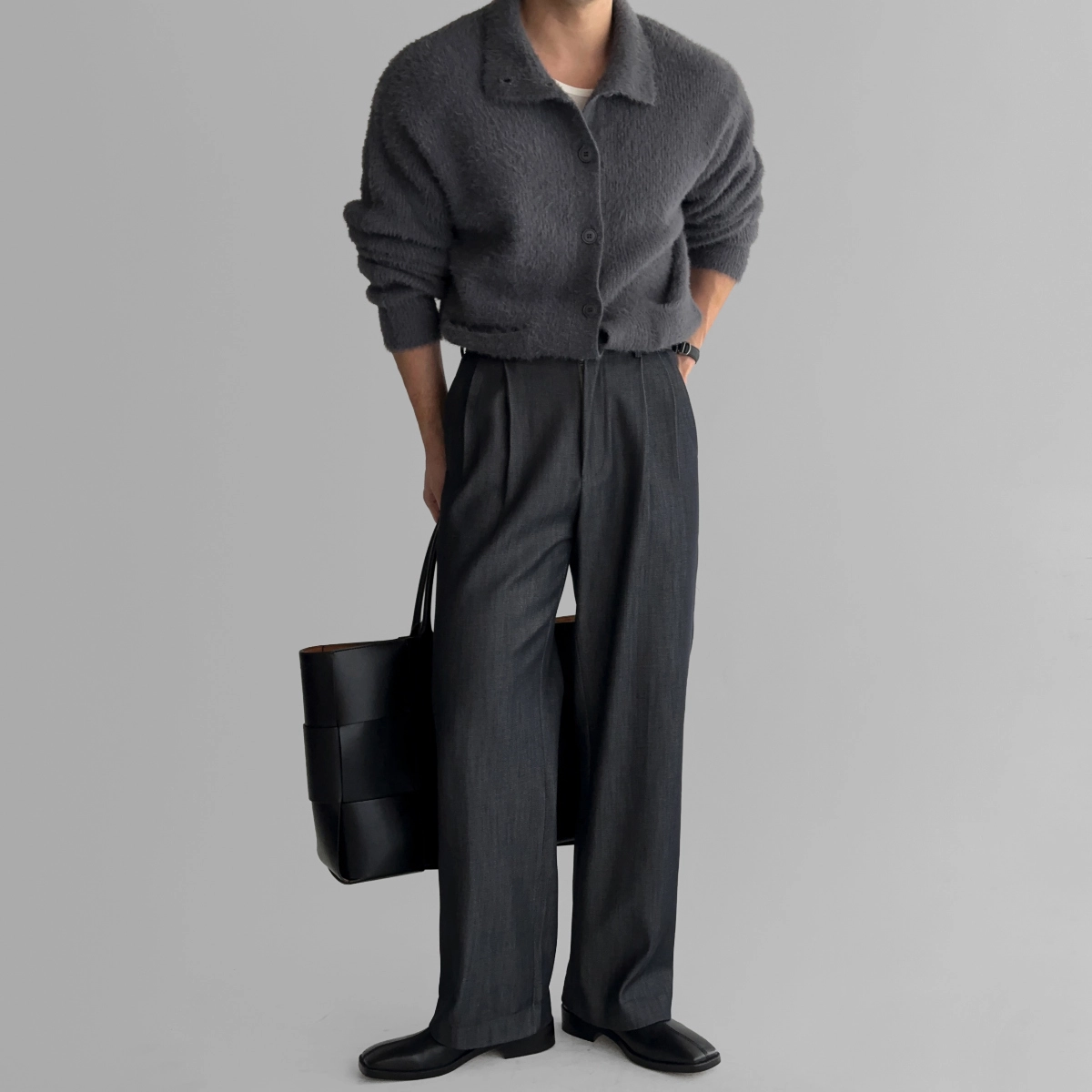 카디건 모델 착용 이미지-S195L29