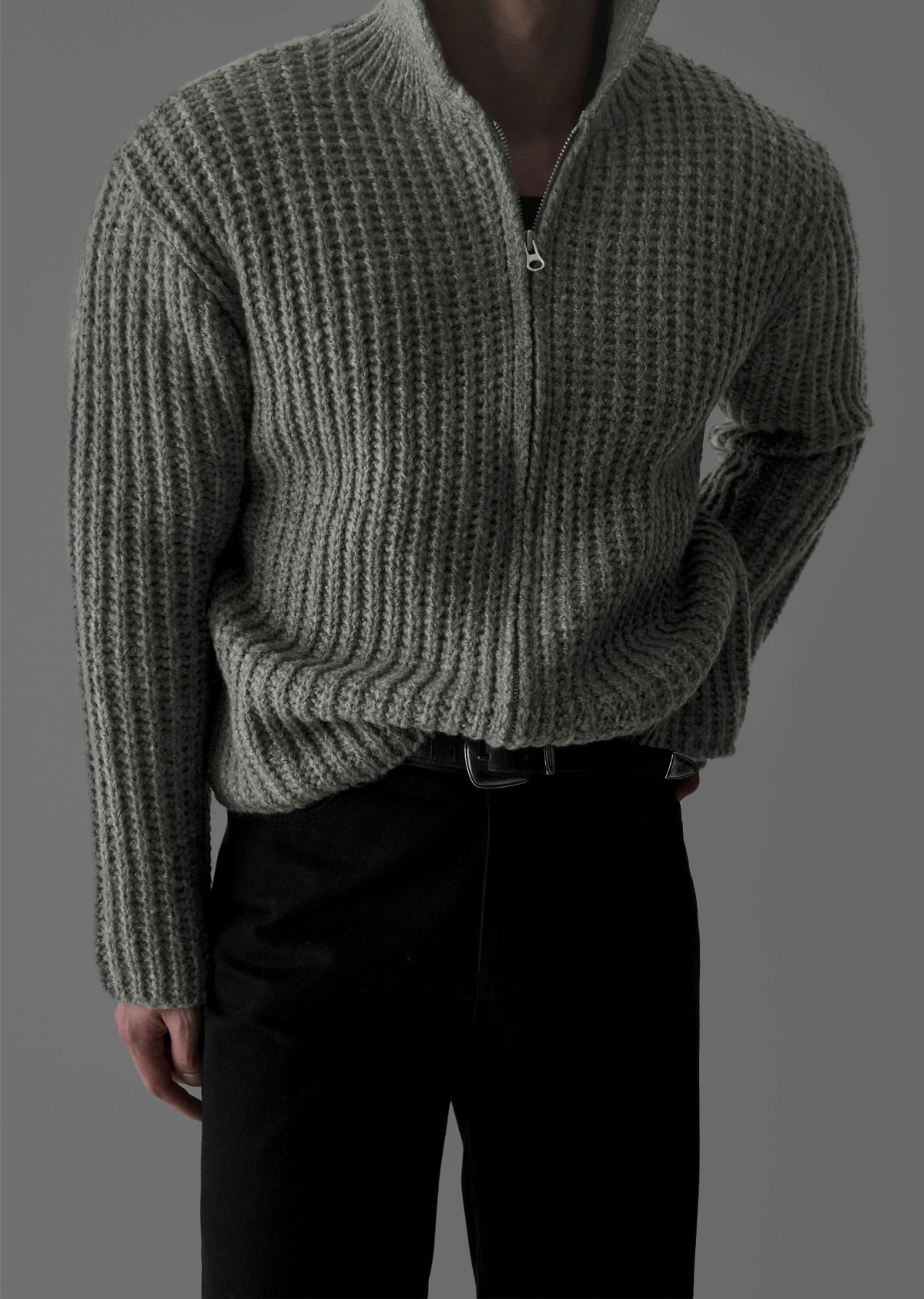 카디건 모델 착용 이미지-S464L14