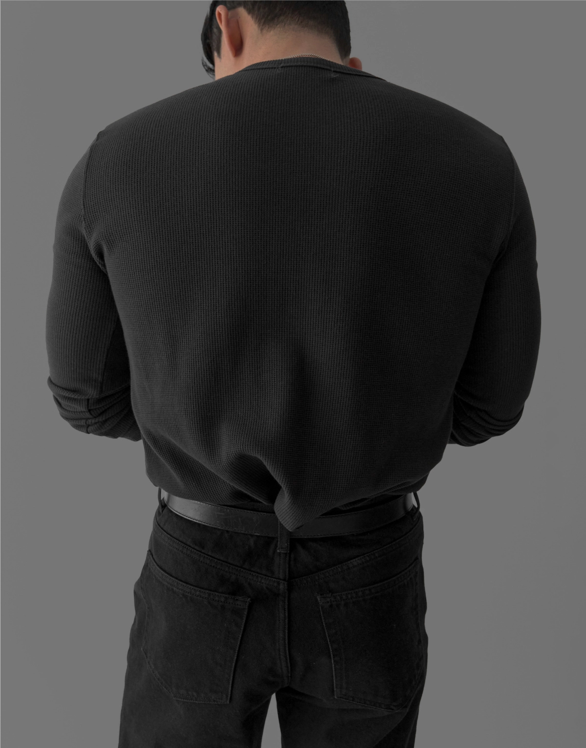 긴팔 티셔츠 모델 착용 이미지-S478L16