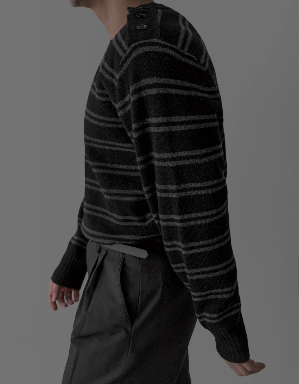 긴팔 티셔츠 모델 착용 이미지-S482L15