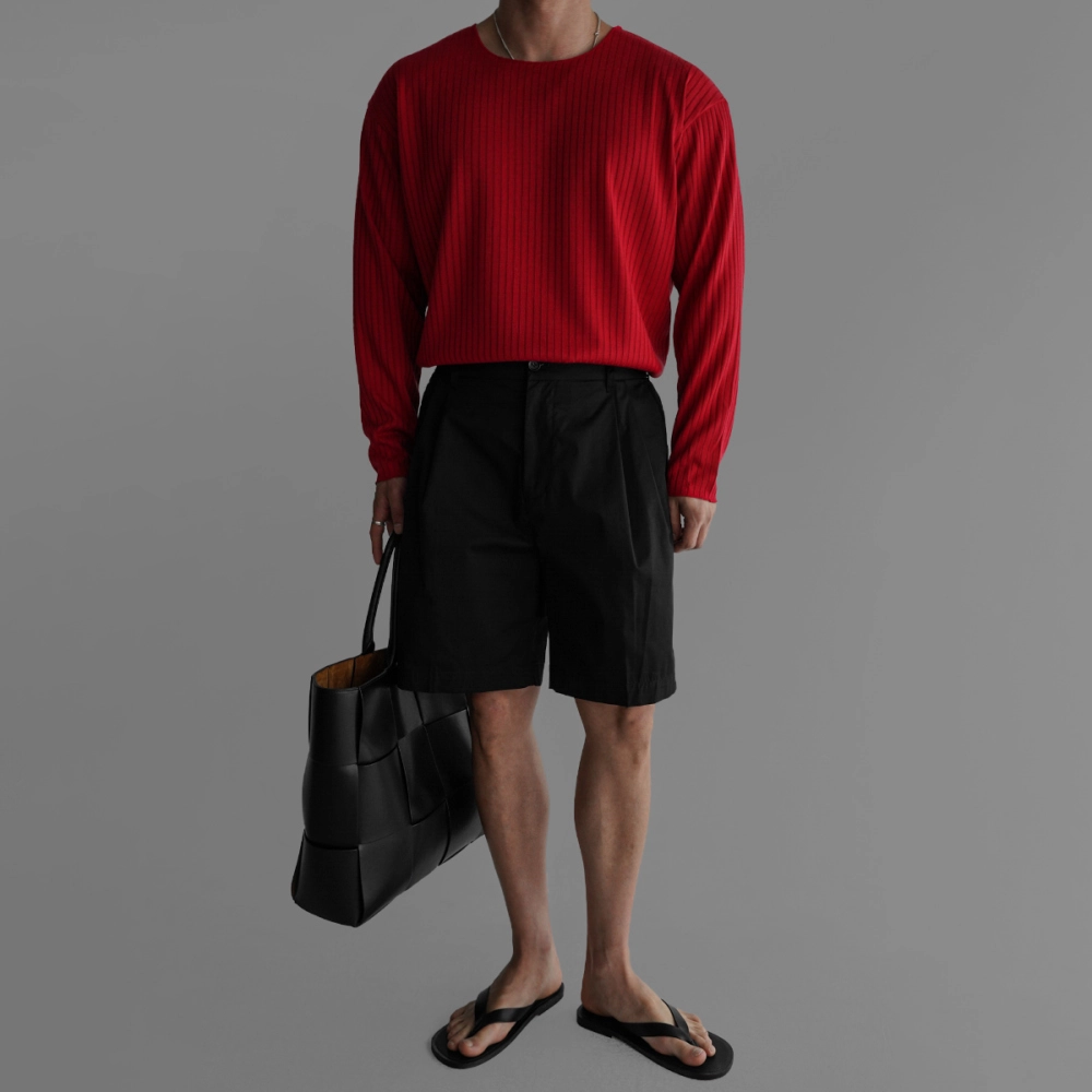 긴팔 티셔츠 모델 착용 이미지-S447L31