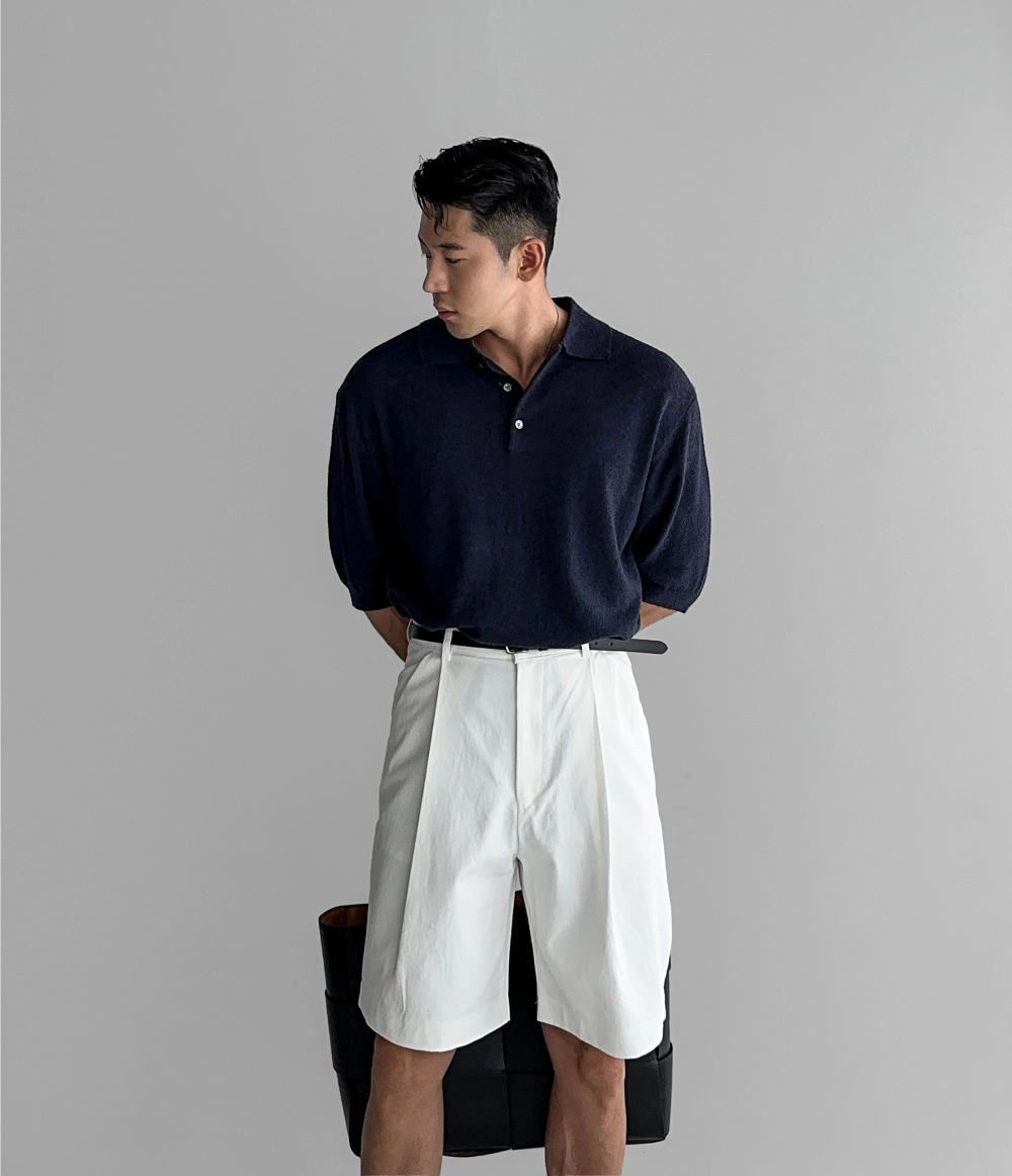 반팔 티셔츠 모델 착용 이미지-S457L25