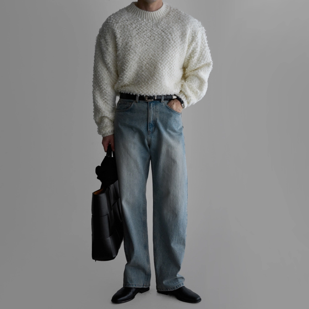 긴팔 티셔츠 모델 착용 이미지-S453L32