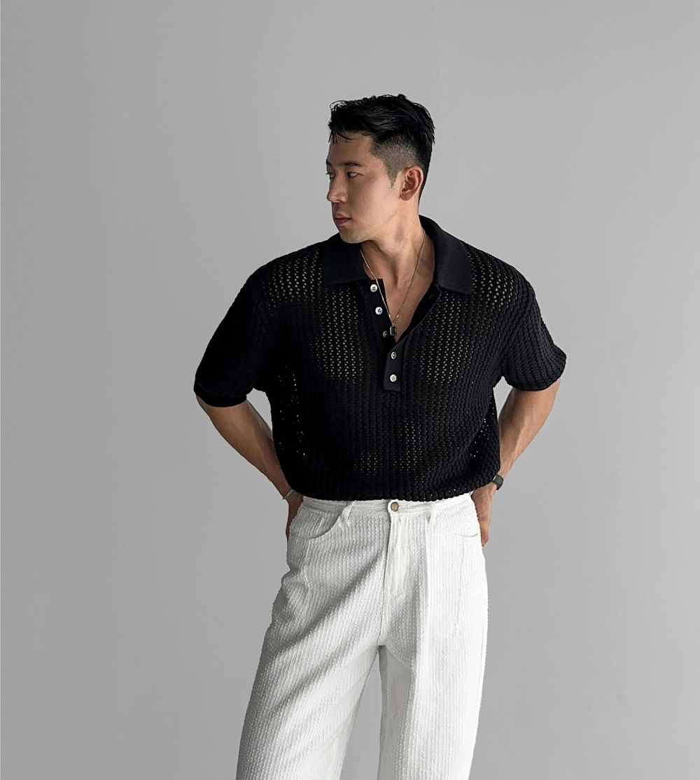 반팔 티셔츠 모델 착용 이미지-S607L22