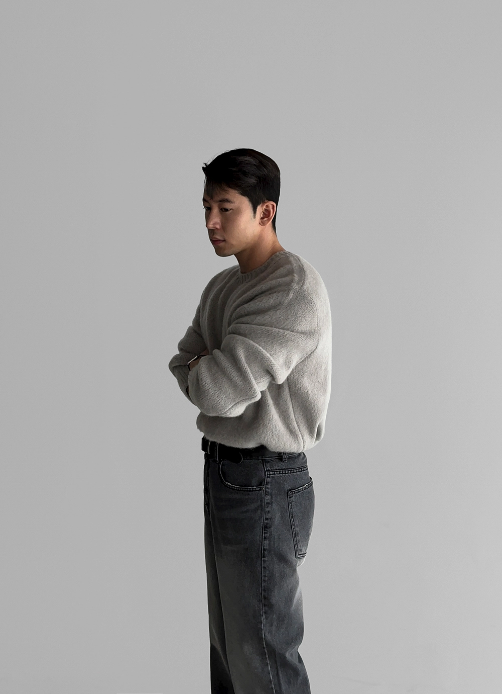 멜빵 스커트/바지 모델 착용 이미지-S972L14