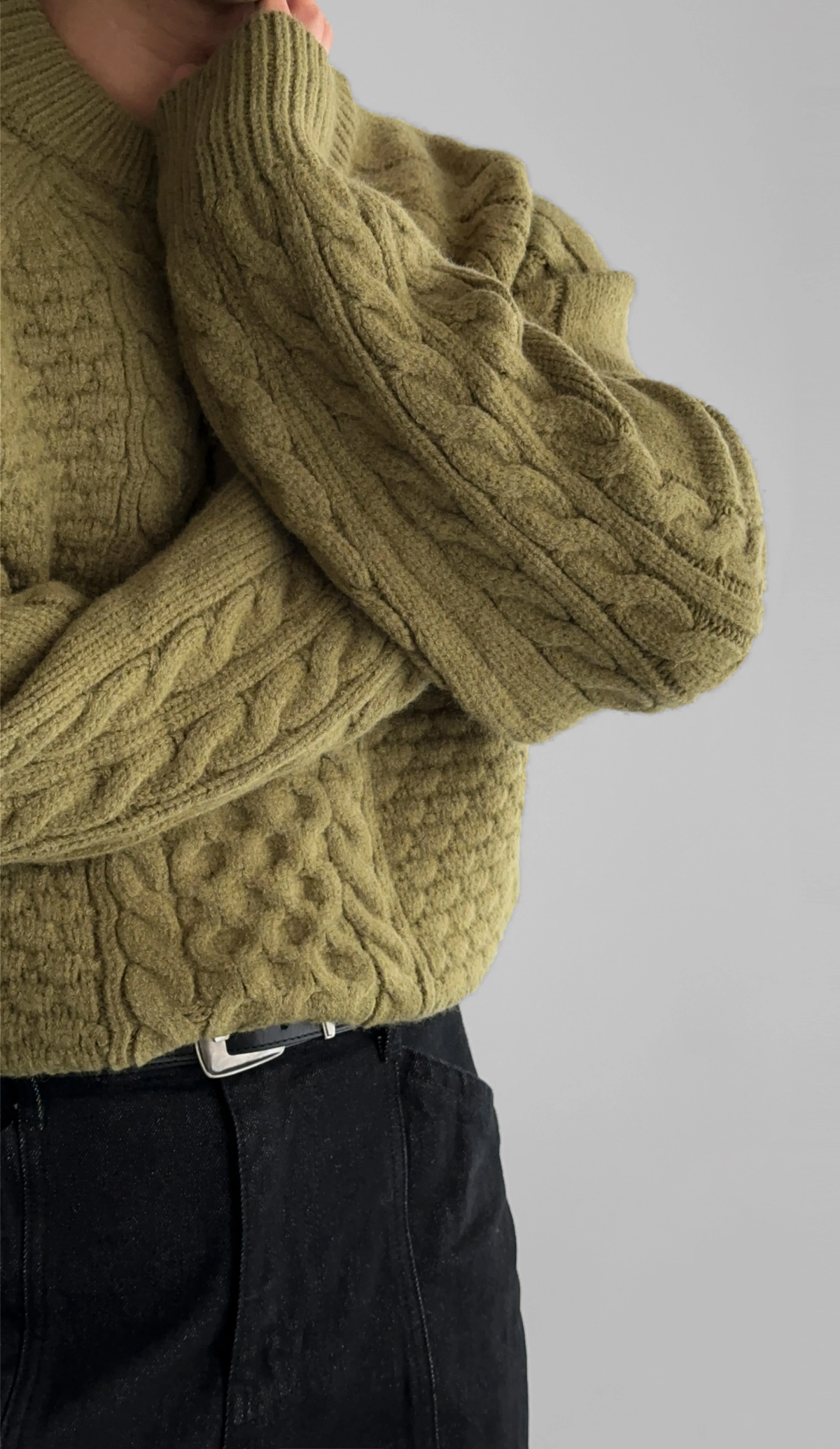 긴팔 티셔츠 모델 착용 이미지-S121L17
